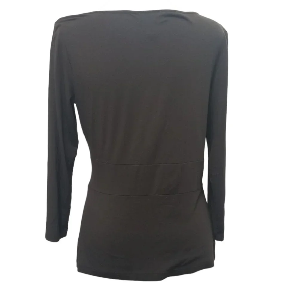 Ann Taylor LOFT Dark Brown Top - Picture 3 of 16